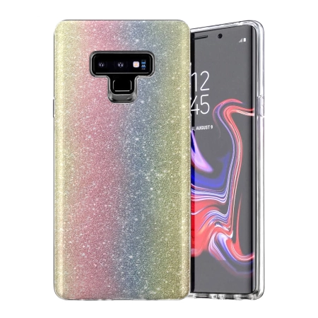 Nakładka GLITTER iPhone X/Xs tęczowa