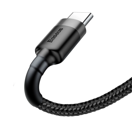 Kabel USB TYP C 1m czarno-szary Baseus Cafule 3A