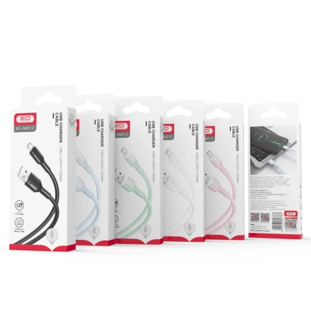Kabel USB TYP C 1m biały XO NB212 2.1A