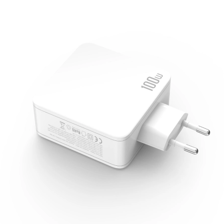 Ładowarka sieciowa 2xUSB-C PD 100W + USB XO CE14 biała