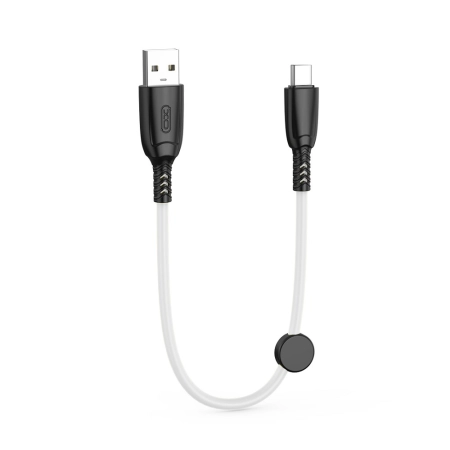 Kabel USB TYP C 0.25m biały XO NB247 6A