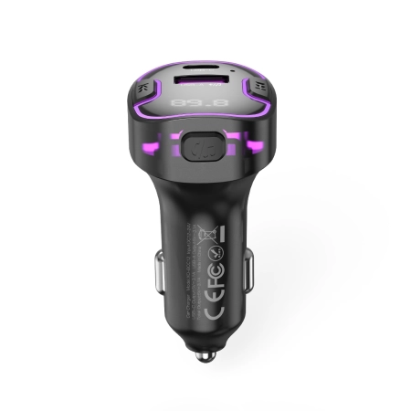 Transmiter FM BT 1xUSB 15W + USB TYP C XO-BCC12 czarna