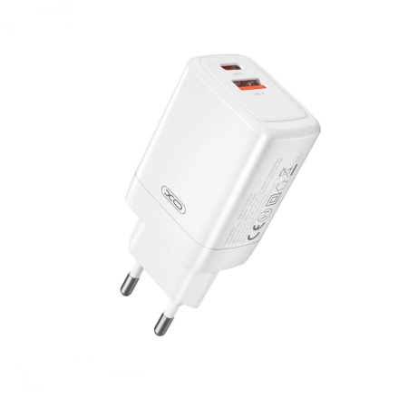 Ładowarka sieciowa USB-C PD 45W + 1xUSB 3.0 QC XO CE16 biała