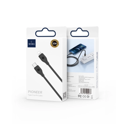 Kabel TYP-C - iPhone Lightning 1m WIWU Wi-C002 czarny 30W