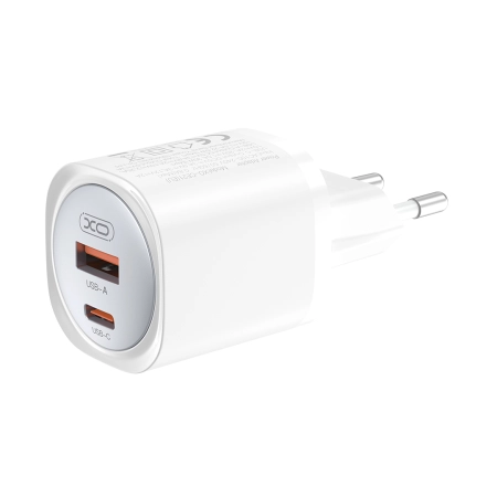 Ładowarka sieciowa USB-C PD 33W + 1xUSB 3.0 QC XO CE21 biała