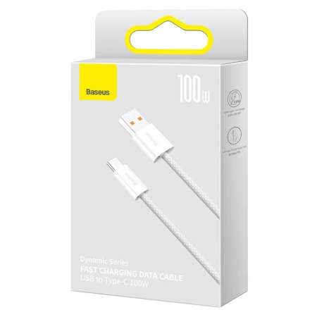 Kabel USB TYP C 2m biały Dynamic Baseus 100W