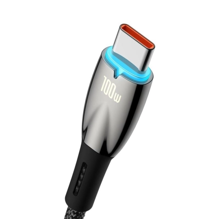 Kabel USB TYP C 2m czarny Glimmer Baseus 100W