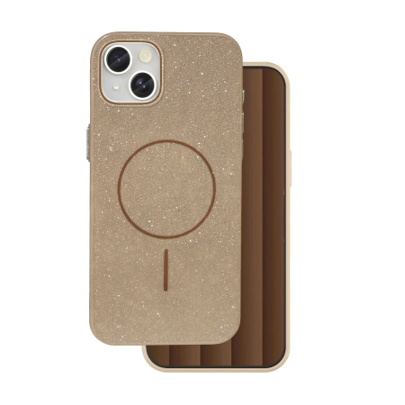Nakładka Glitter Thin MagSafe iPhone 17 (6,3 ) brązowa