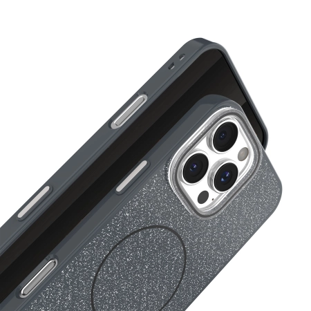 Nakładka Glitter Thin MagSafe iPhone 17 Pro Max (6,9 ) czarna