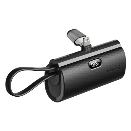 POWER BANK 5000 Forcell wbudowane złącze Lightning PD 20W F5K3 czarny