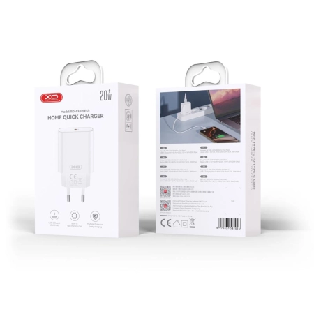 Ładowarka sieciowa USB-C PD 20W XO CE32 biała