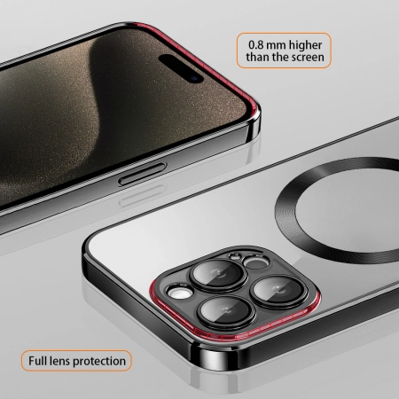 Nakładka MagSafe Electroplating Vmax iPhone 16 Pro różowo-złota