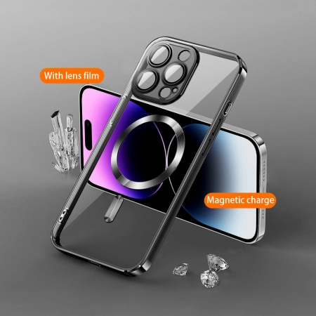 Nakładka MagSafe Electroplating Vmax iPhone 16 Pro różowo-złota