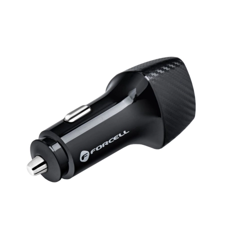 Ładowarka samochodowa 2xUSB 3.0A QC3.0 36W Forcell F-ENERGY Carbon CC50-2A czarna