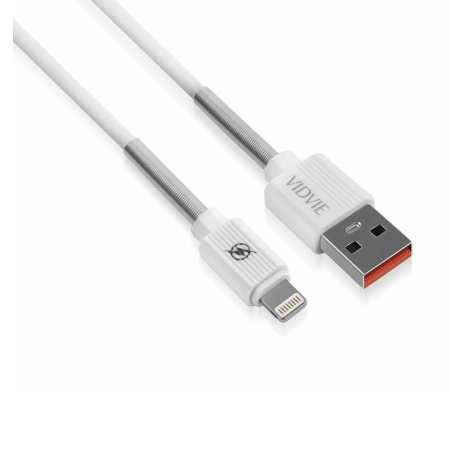 Kabel USB iPhone Lightning 1m biały VIDVIE C510 3.1A