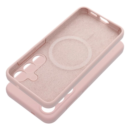 Nakładka Silicon Solid Samsung S26 Ultra MagSafe pudrowy róż