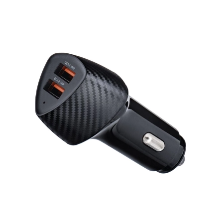 Ładowarka samochodowa 2xUSB 3.0A QC3.0 36W Forcell F-ENERGY Carbon CC50-2A czarna