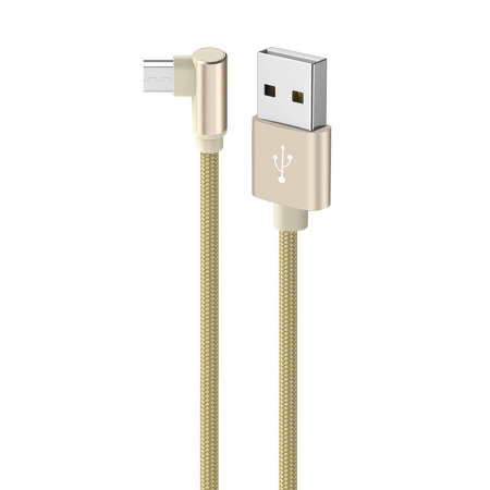 Kabel USB micro 1m złoty BOROFONE BX26 90 stopni 2.4A