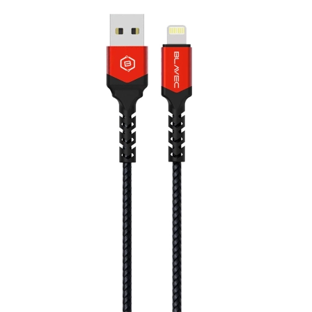 Kabel USB iPhone Lightning 0.5m czerwono-czarny BLAVEC CRA-UL24BR05 2.4A