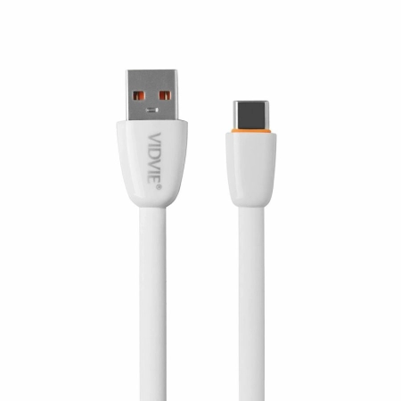 Kabel USB TYP C 1m biały VIDVIE CB411 2A