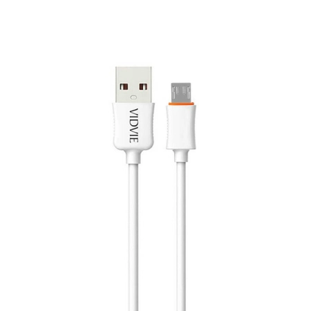 Kabel USB micro 2m biały VIDVIE CB443-2 2.1A