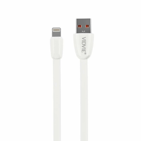 Kabel USB iPhone Lightning 1m biały VIDVIE CT01 2A