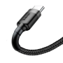 Kabel USB TYP C 1m czarno-szary Baseus Cafule 3A
