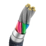 Kabel USB TYP C 2m czarny Crystal Shine Baseus 100W