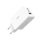 Ładowarka sieciowa 2xUSB-C PD 65W + USB + kabel TYP-C - TYP-C XO CE13 biała