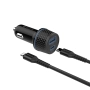 Ładowarka samochodowa USB-C PD + 1xUSB QC 3.0 52.5W + kabel Typ C - Lightning Devia Extreme