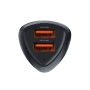 Ładowarka samochodowa 2xUSB 3.0A QC3.0 36W Forcell F-ENERGY Carbon CC50-2A czarna
