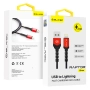 Kabel USB iPhone Lightning 0.5m czerwono-czarny BLAVEC CRA-UL24BR05 2.4A