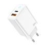 Ładowarka sieciowa USB-C PD 30W + 1xUSB QC 3.0 + kabel Typ C - Lightning JELLICO EU13 biała